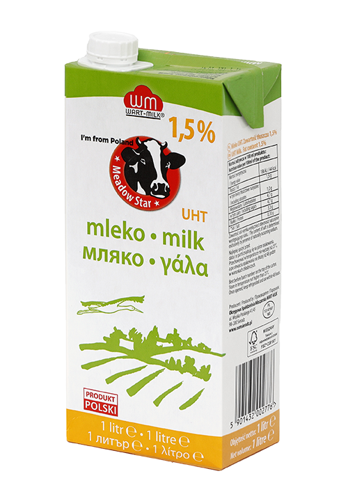 Mleko UHT MEADOW STAR 1,5% 1L
