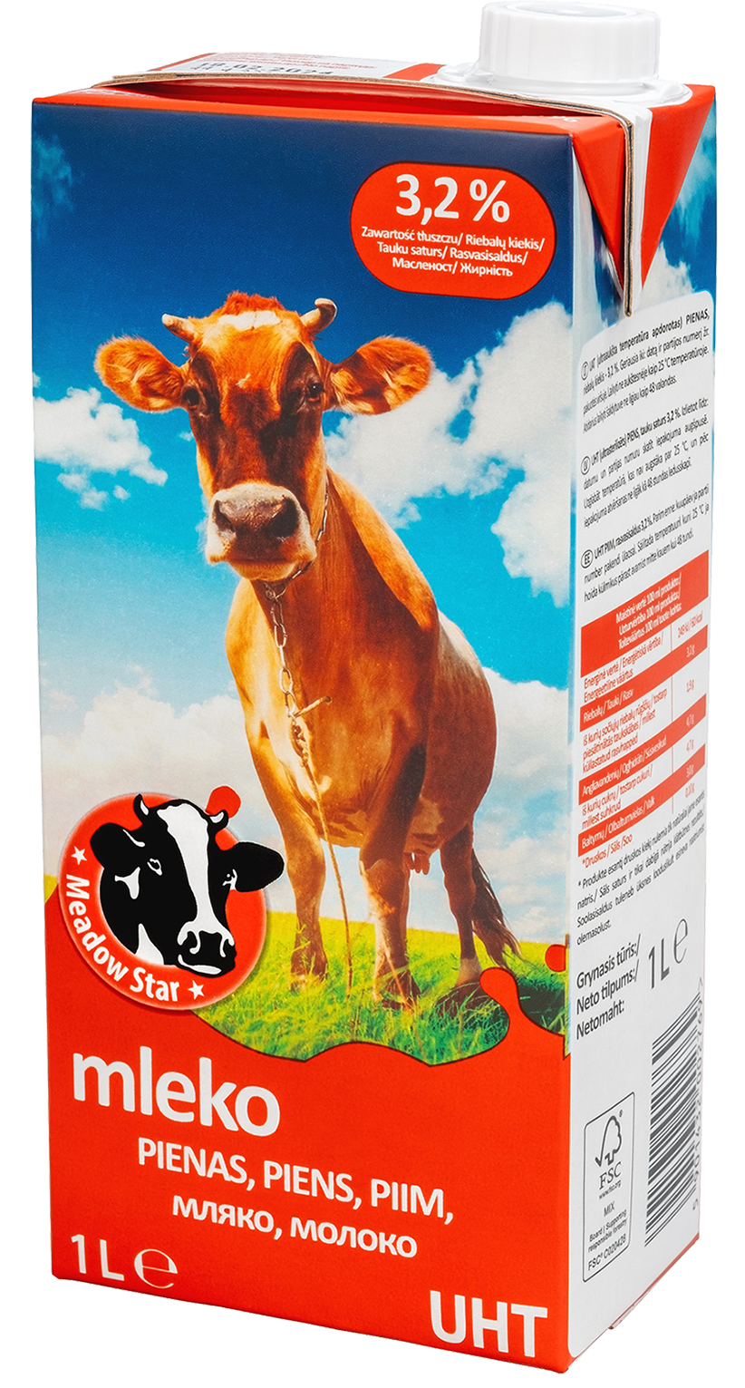Mleko UHT MEADOW STAR 3,2% 1L- 