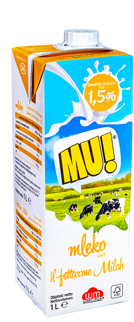 MU! UHT milk 1,5% export 