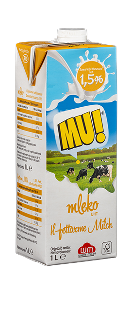 MU! UHT milk 1,5% export 