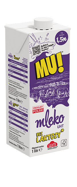 MU! UHT lactose free milk 1.5%